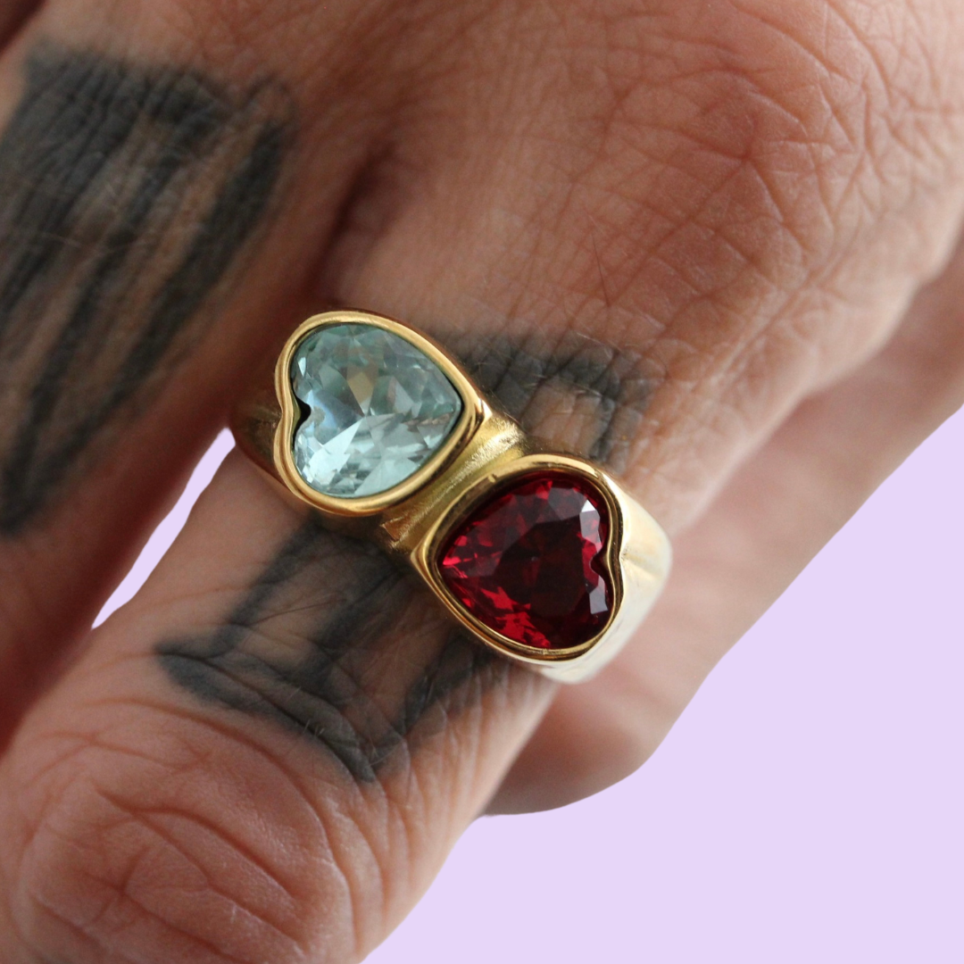 Double Heart Ring