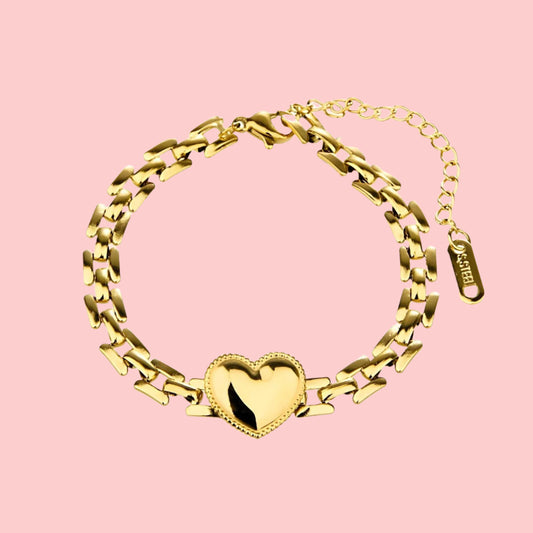 Heart + Chain Bracelet