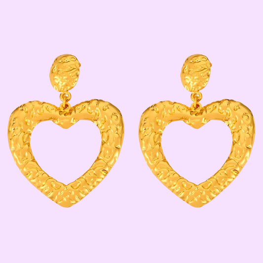 Open Heart Earrings