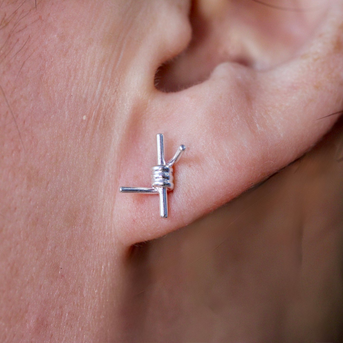 Barbed Wire Earring